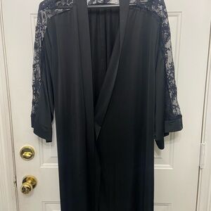 Addition Elle Black Robe with Lace Detail